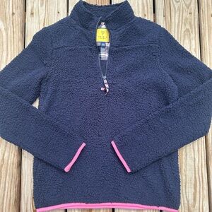 Women’s PRINCE & FOX SHERPA PULLOVER Sweater SIZE S‎ Navy Blue